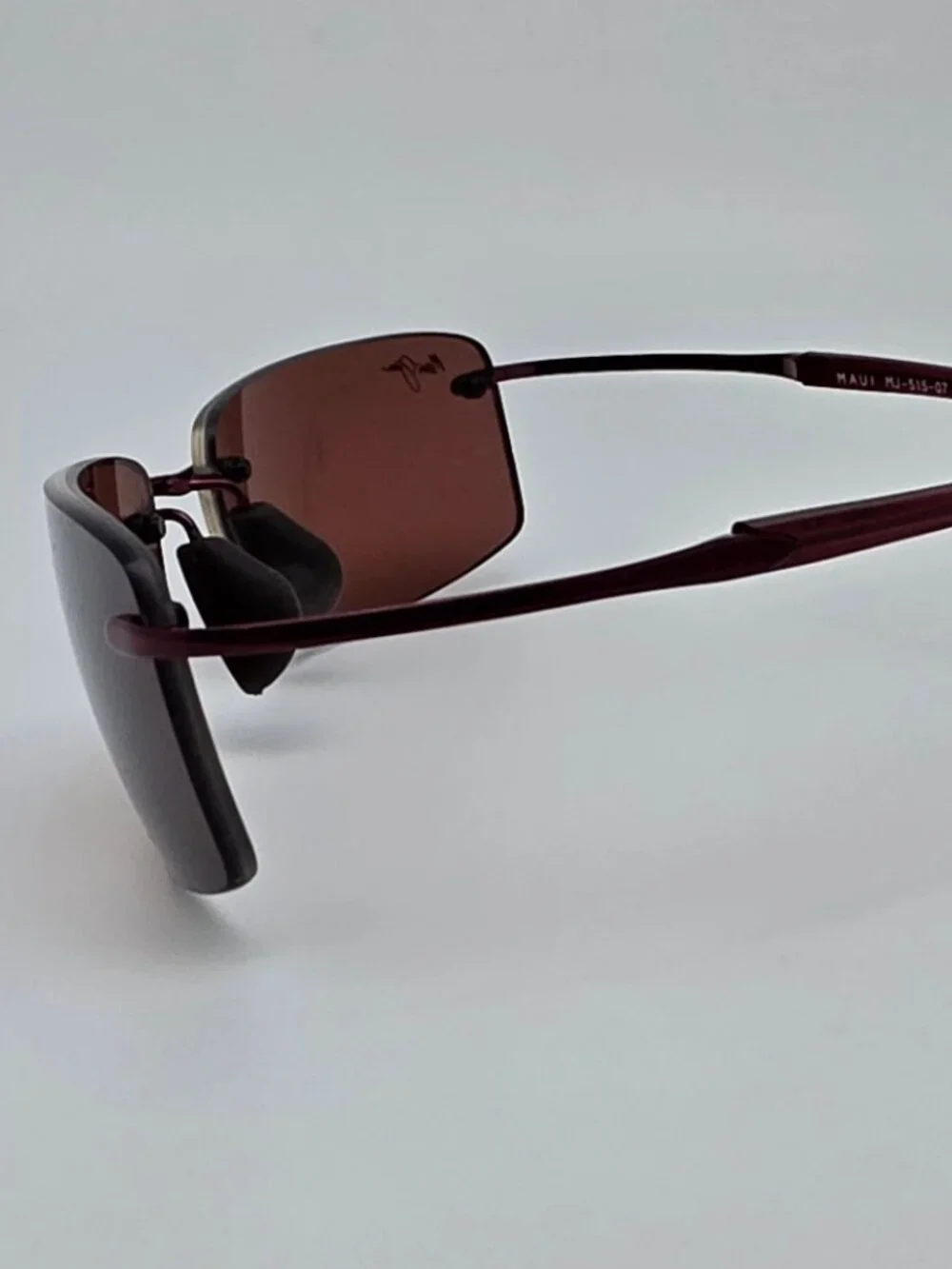 Maui Jim MJ-515-07 Little Beach Burgundy Titanium Polarized Maui Rose Sunglasses
